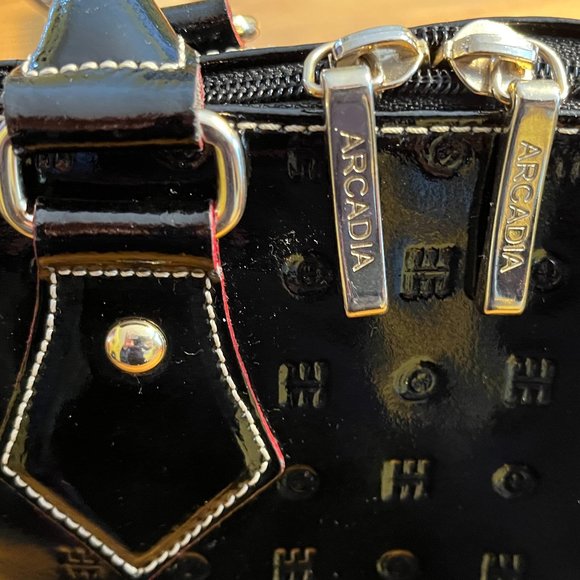 🇮🇹 ARCADIA Large Dome Patent Leather Bag - MADE IN ITALY - Picture 6 of 10